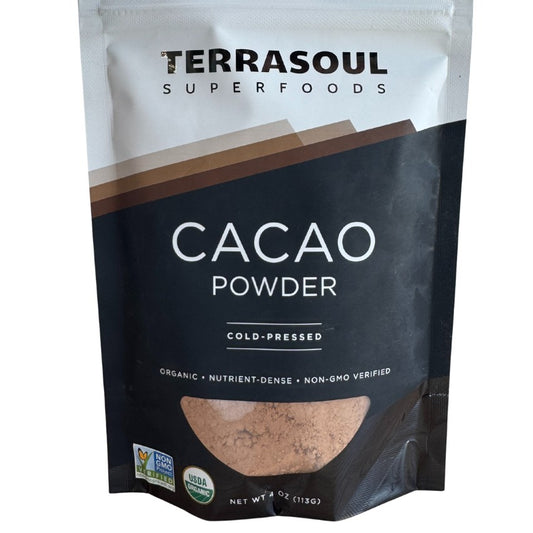 Terrasoul SuperFoods Organic Cacao Powder – Cold-Pressed, 4oz Superfood