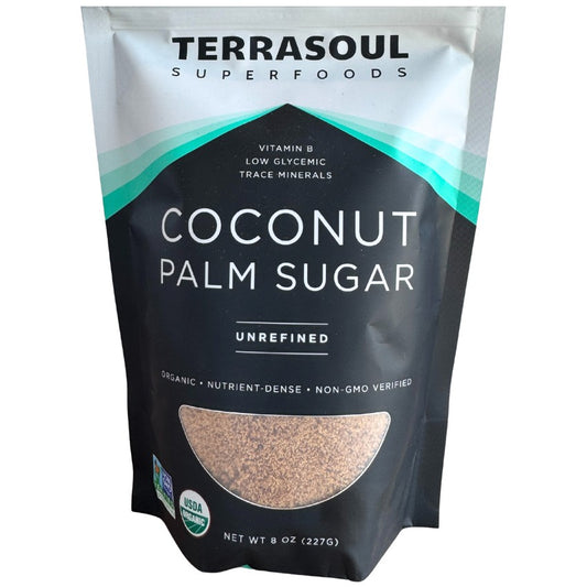 Terrasoul SuperFoods Organic Coconut Palm Sugar – Unrefined, 8oz