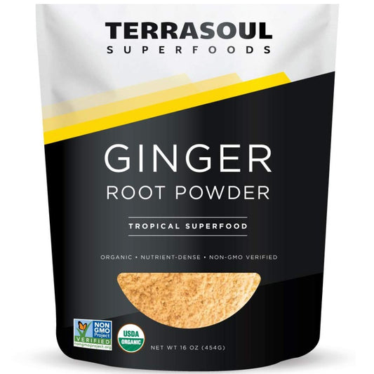 Terrasoul SuperFoods Organic Ginger Root Powder – Tropical Superfood, 16oz